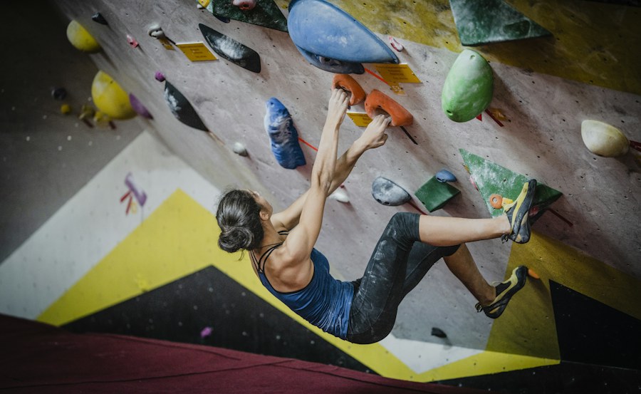 Indoor rock climbing