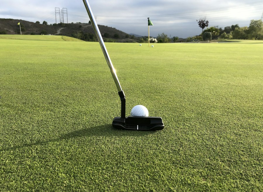 Golf ball and putter
