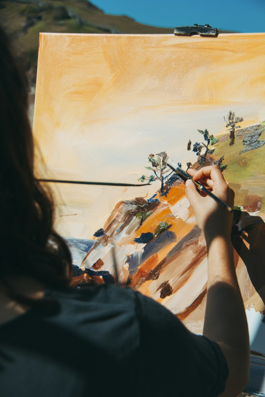 Painting with a brush